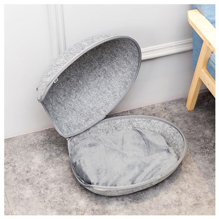 Lighteme Catfish Shape Dog Cat Felt Cloth Bed (2 colors)