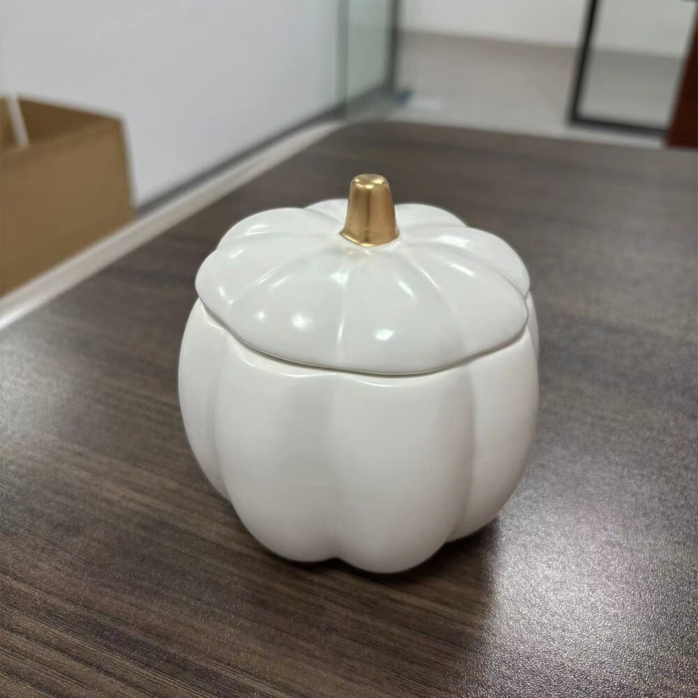 Lighteme Ceramic Pumpkin Candle Cup