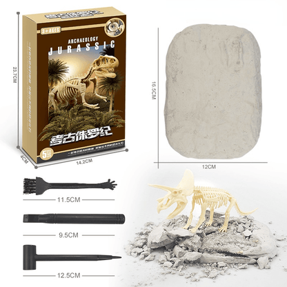 Lighteme Dinosaurier-Fossilien-Ausgrabungsset für Kinder – Komplettset