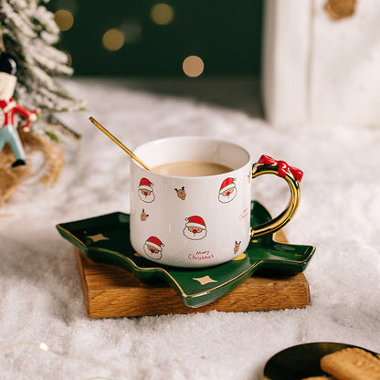 Lighteme Weihnachtstassen und Untertasse aus Keramik