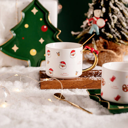 Lighteme Weihnachtstassen und Untertasse aus Keramik