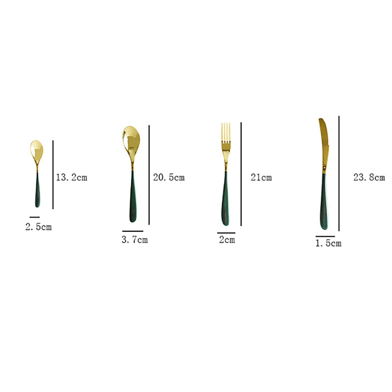 Ensemble de 4 couverts Lighteme Classic Simple en acier inoxydable