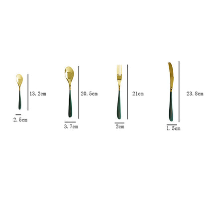 Ensemble de 4 couverts Lighteme Classic Simple en acier inoxydable