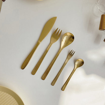Lighteme Classic Simple Stainless Steel Flatware 5Pcs Set
