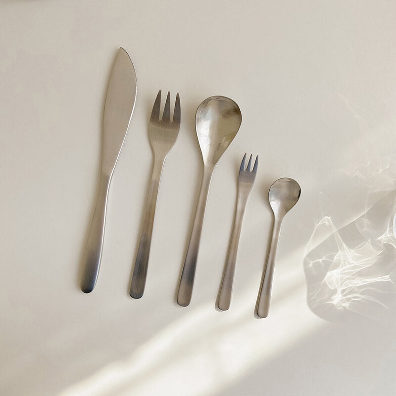 Lighteme Classic Simple Stainless Steel Flatware 5Pcs Set