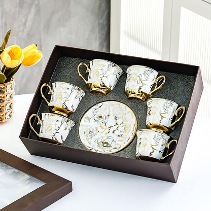 Lighteme Coffee Cup Gold Edge Set
