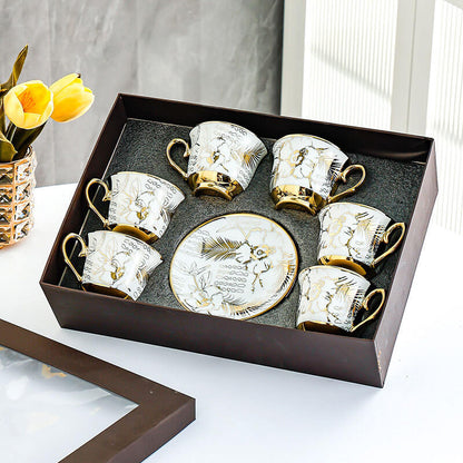Lighteme Coffee Cup Gold Edge Set