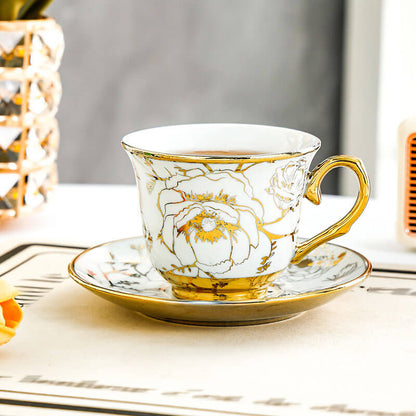 Lighteme Coffee Cup Gold Edge Set