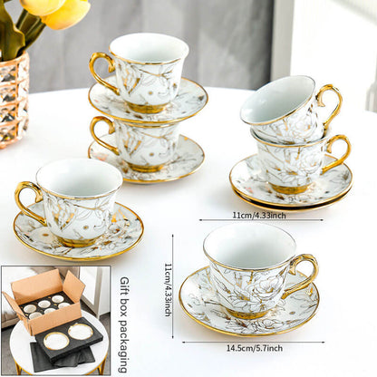 Lighteme Coffee Cup Gold Edge Set