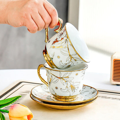 Lighteme Coffee Cup Gold Edge Set