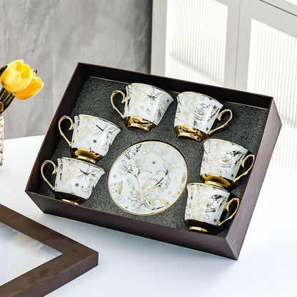 Lighteme Coffee Cup Gold Edge Set
