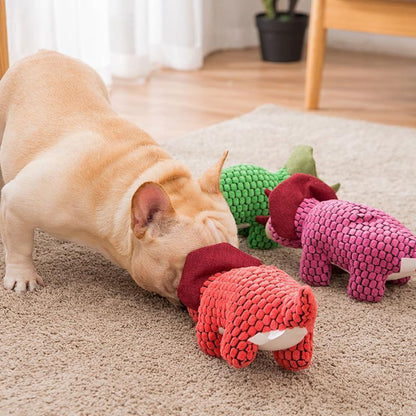 Lighteme Corduroy Triceratops Dog's Chewing Toy