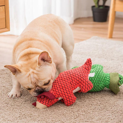 Lighteme Corduroy Triceratops Dog's Chewing Toy