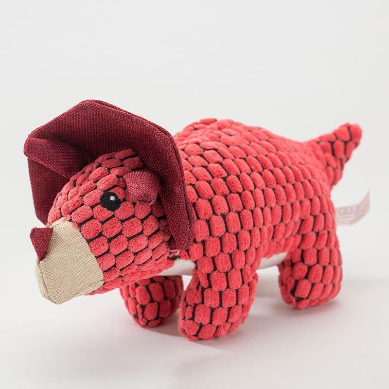 Lighteme Corduroy Triceratops Dog's Chewing Toy