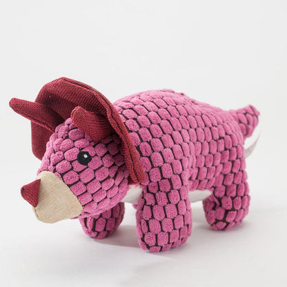 Lighteme Corduroy Triceratops Dog's Chewing Toy