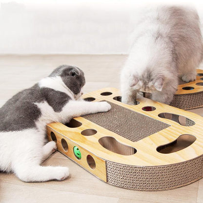 Lighteme Corrugated Board Cat Scratching Toy With Ball (4 Types)