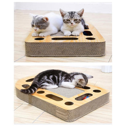 Lighteme Corrugated Board Cat Scratching Toy With Ball (4 Types)