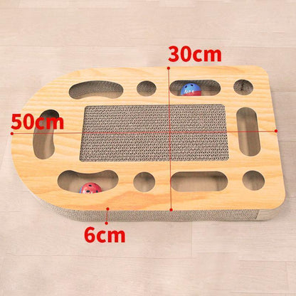 Lighteme Corrugated Board Cat Scratching Toy With Ball (4 Types)