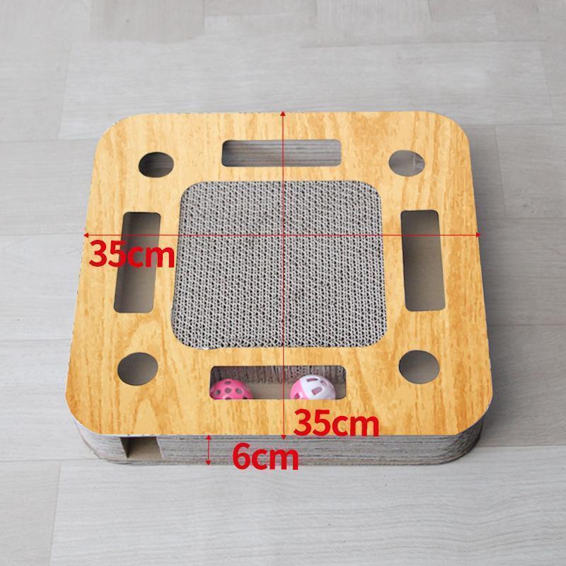 Lighteme Corrugated Board Cat Scratching Toy With Ball (4 Types)