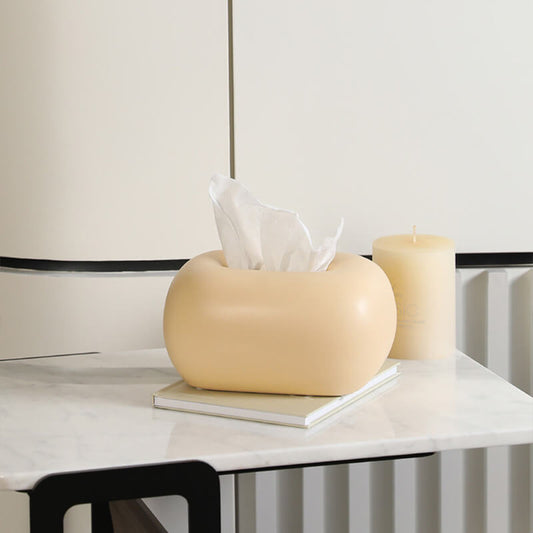 Boîte à mouchoirs en céramique crème Lighteme