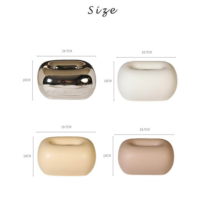Lighteme Cream Ceramic Tissue Box