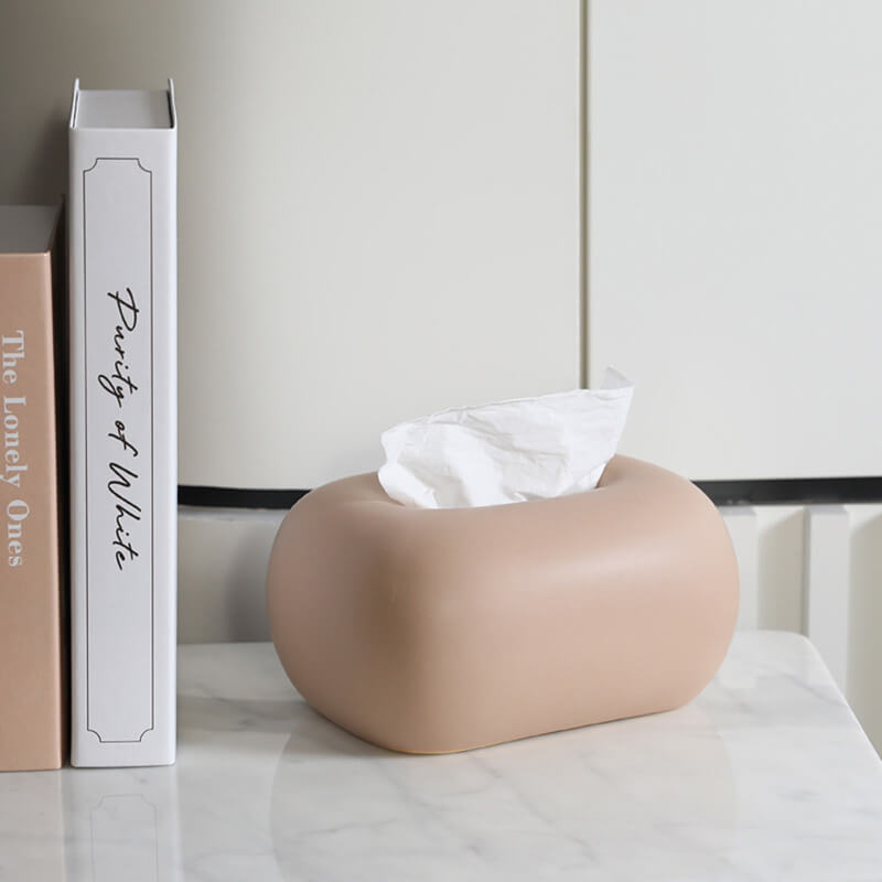 Lighteme Cream Ceramic Tissue Box
