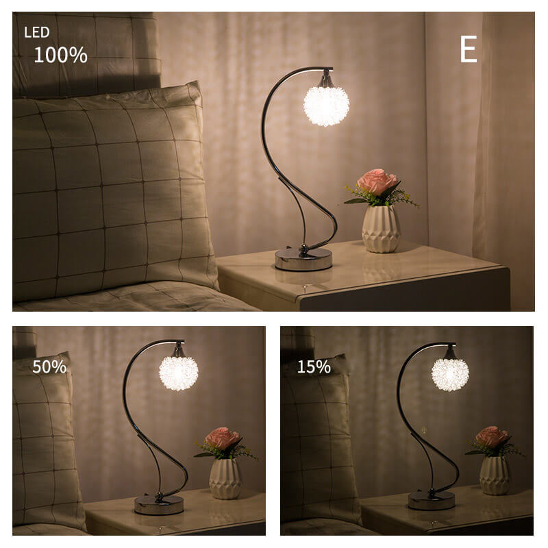 Lampe de table boule créative en aluminium Lighteme