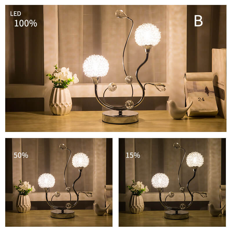 Lampe de table boule créative en aluminium Lighteme
