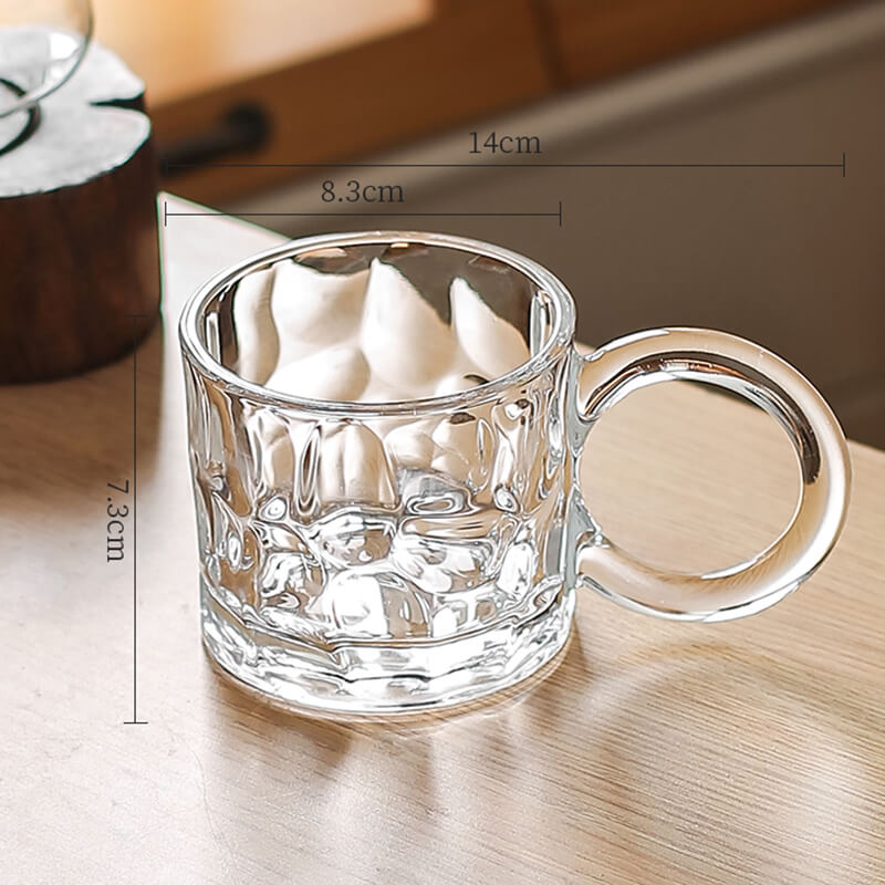 Lighteme Creative Embossed Glass Cup