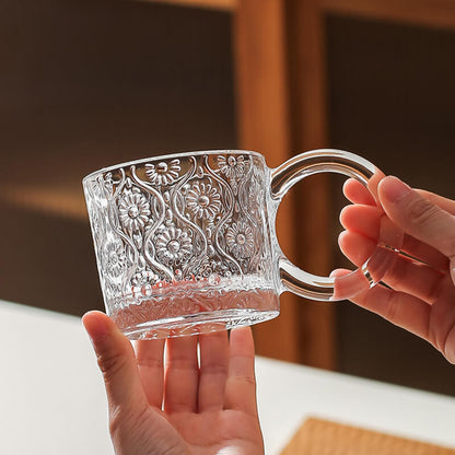 Lighteme Creative Embossed Glass Cup