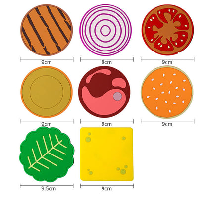 Lighteme Creative Hamburger Shape Coaster Set