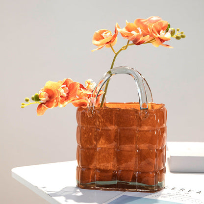 Lighteme Creative Handbag Glass Vase