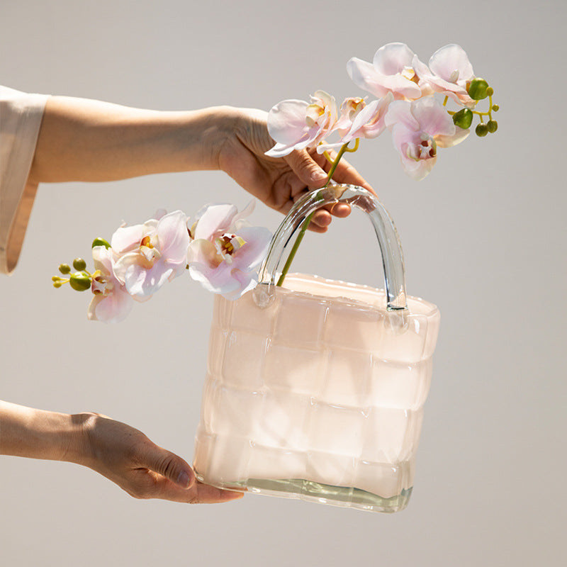 Lighteme Creative Handbag Glass Vase