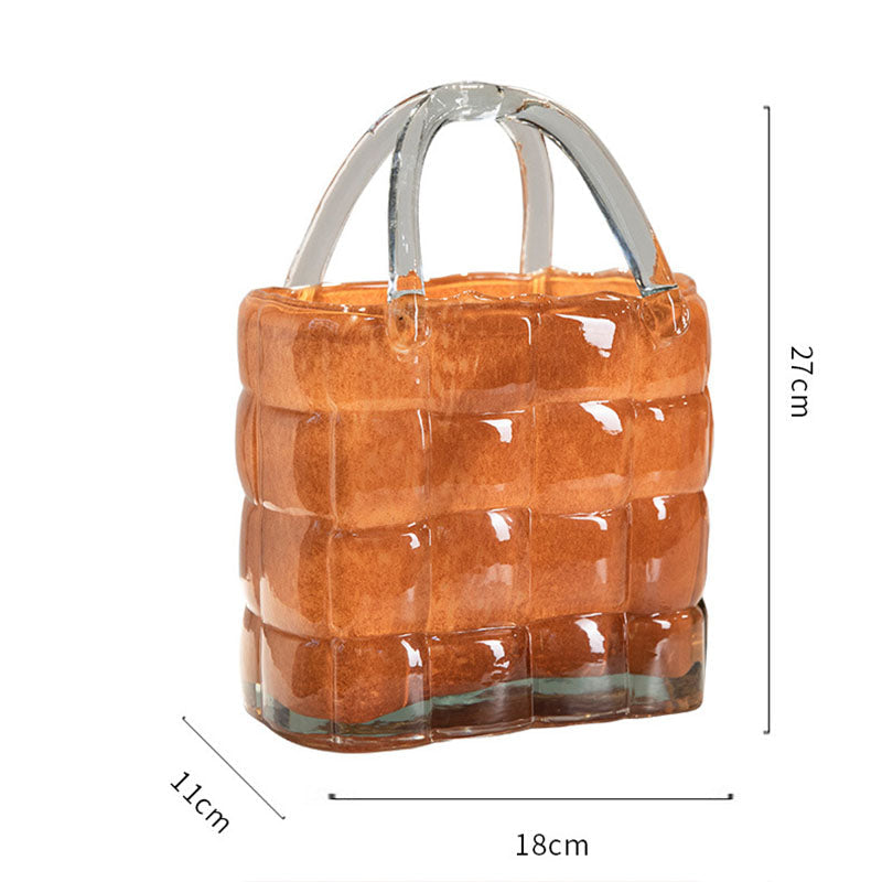 Lighteme Creative Handbag Glass Vase