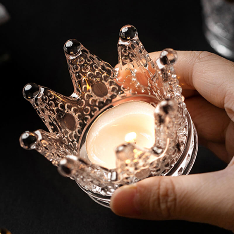 Lighteme Crown Glass Candle Holder