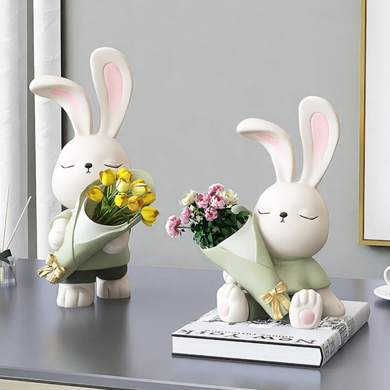 Lighteme Cute Bunny Vase Ornaments