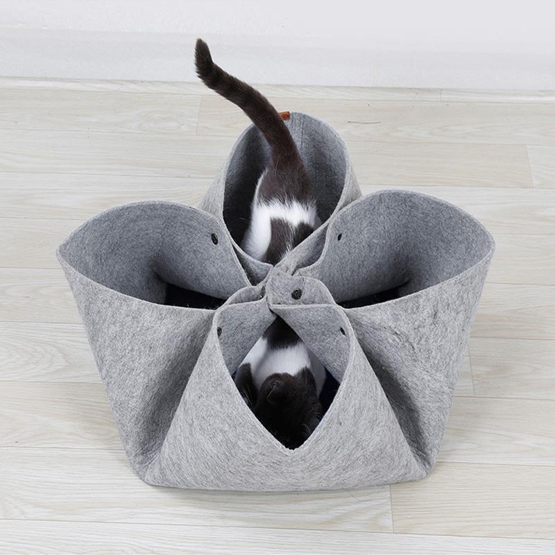 Lighteme DIY Diverse Petaloid Felt Cat Tunnel