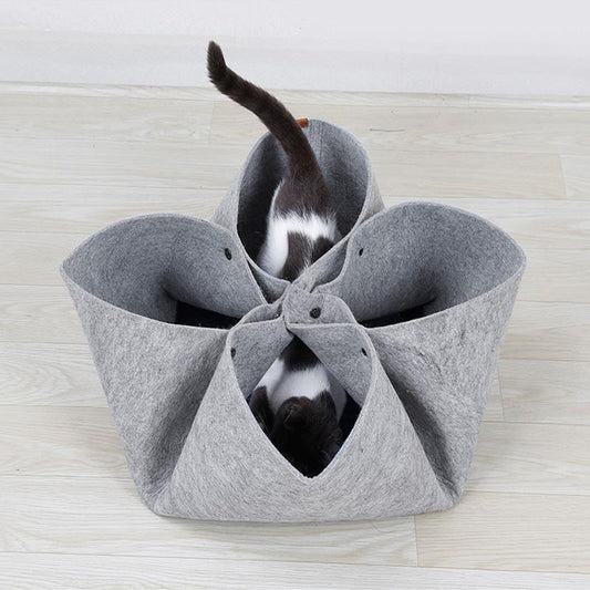Lighteme DIY Diverse Petaloid Felt Cat Tunnel