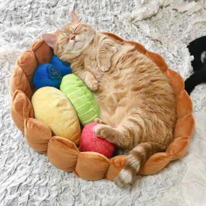 Lit tarte aux fruits Lighteme pour chat