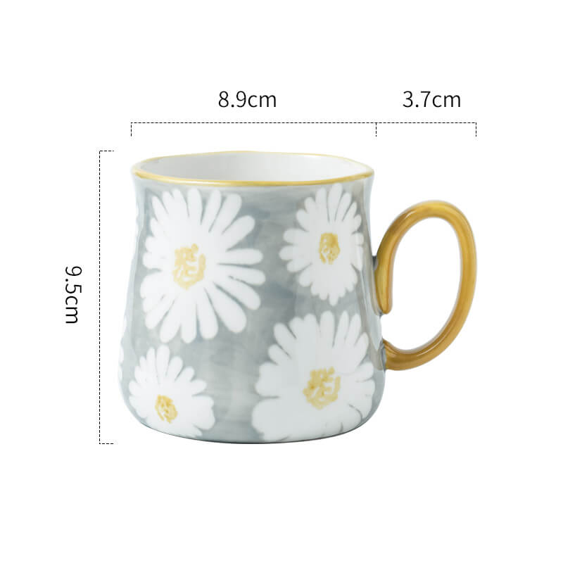Tasse en céramique à imprimé marguerites Lighteme