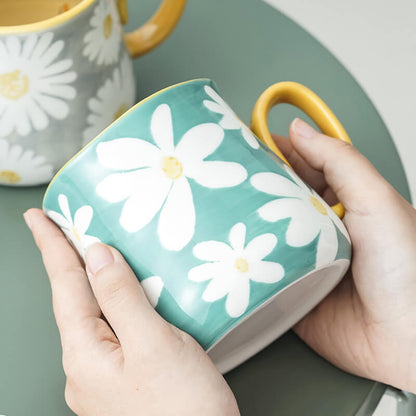 Tasse en céramique à imprimé marguerites Lighteme