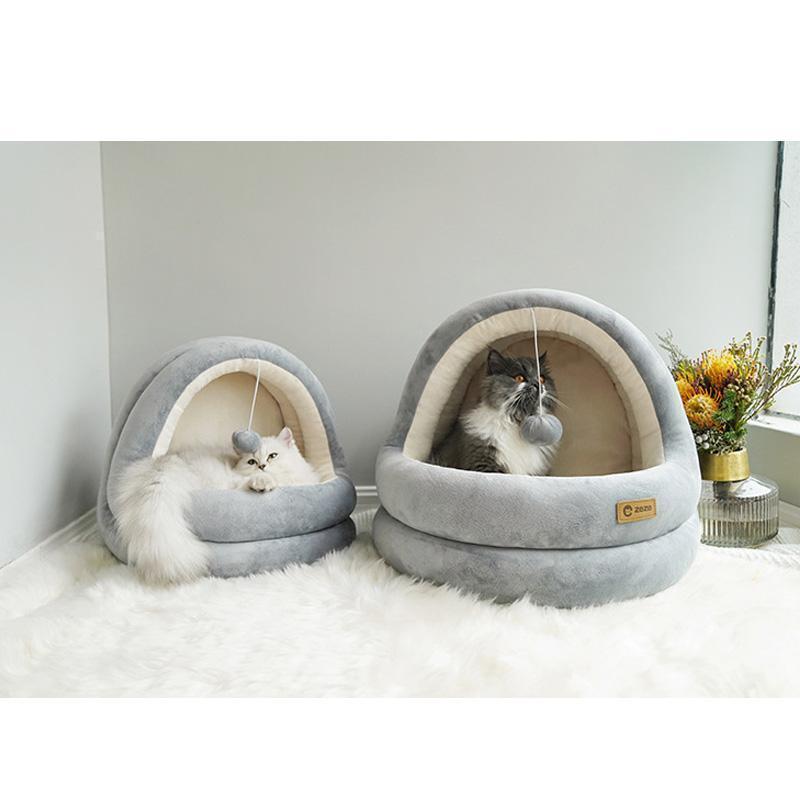 Lighteme Deluxe Washable Cat Warm House (2 colors & 2 sizes)