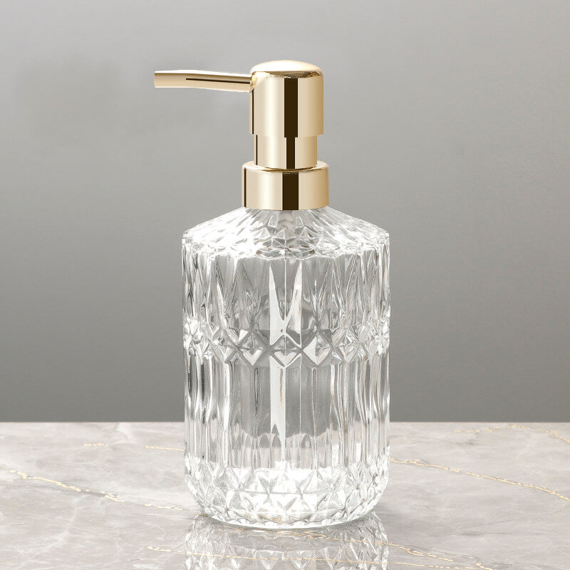 Lighteme Diamond Pattern Glass Soap Dispenser