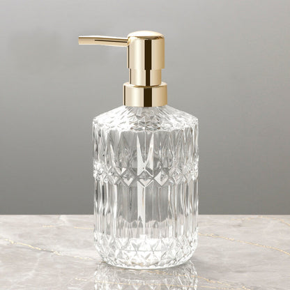 Lighteme Diamond Pattern Glass Soap Dispenser