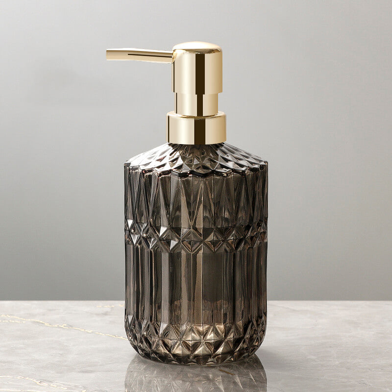 Lighteme Diamond Pattern Glass Soap Dispenser