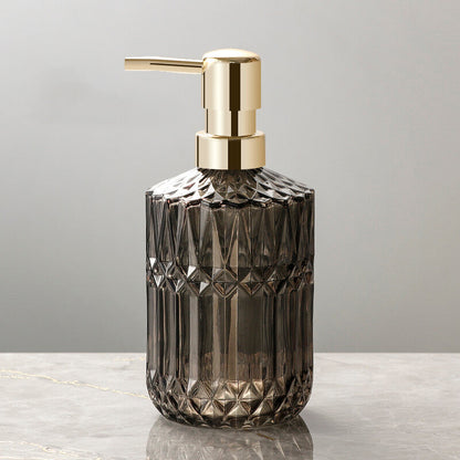 Lighteme Diamond Pattern Glass Soap Dispenser