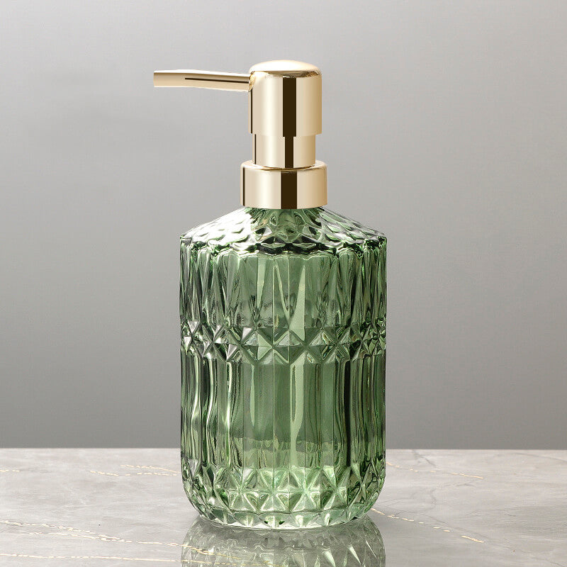 Lighteme Diamond Pattern Glass Soap Dispenser