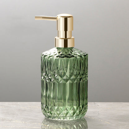 Lighteme Diamond Pattern Glass Soap Dispenser