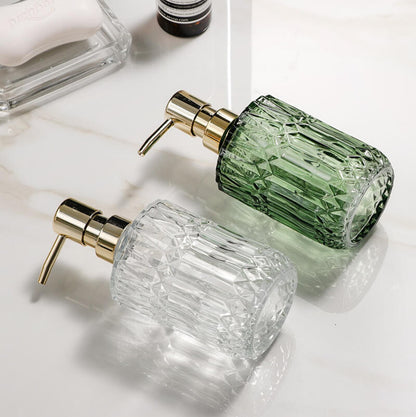 Lighteme Diamond Pattern Glass Soap Dispenser