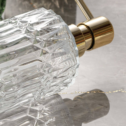 Lighteme Diamond Pattern Glass Soap Dispenser